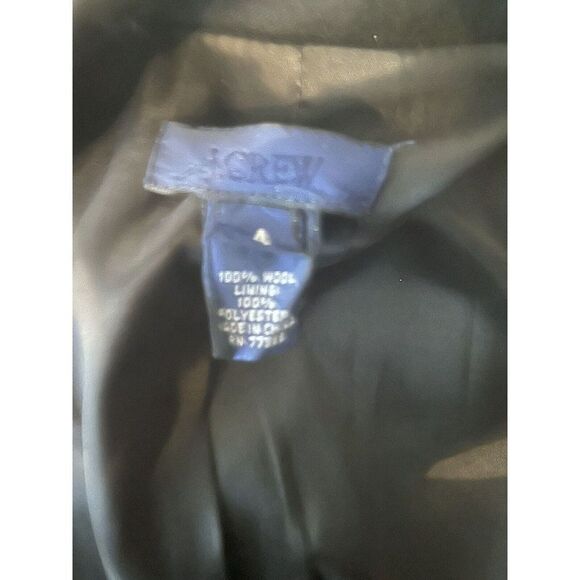 J. CREW Black Super 120s 100% Wool Blazer Jacket Work Office Wear Sz 4 - Picture 6 of 8